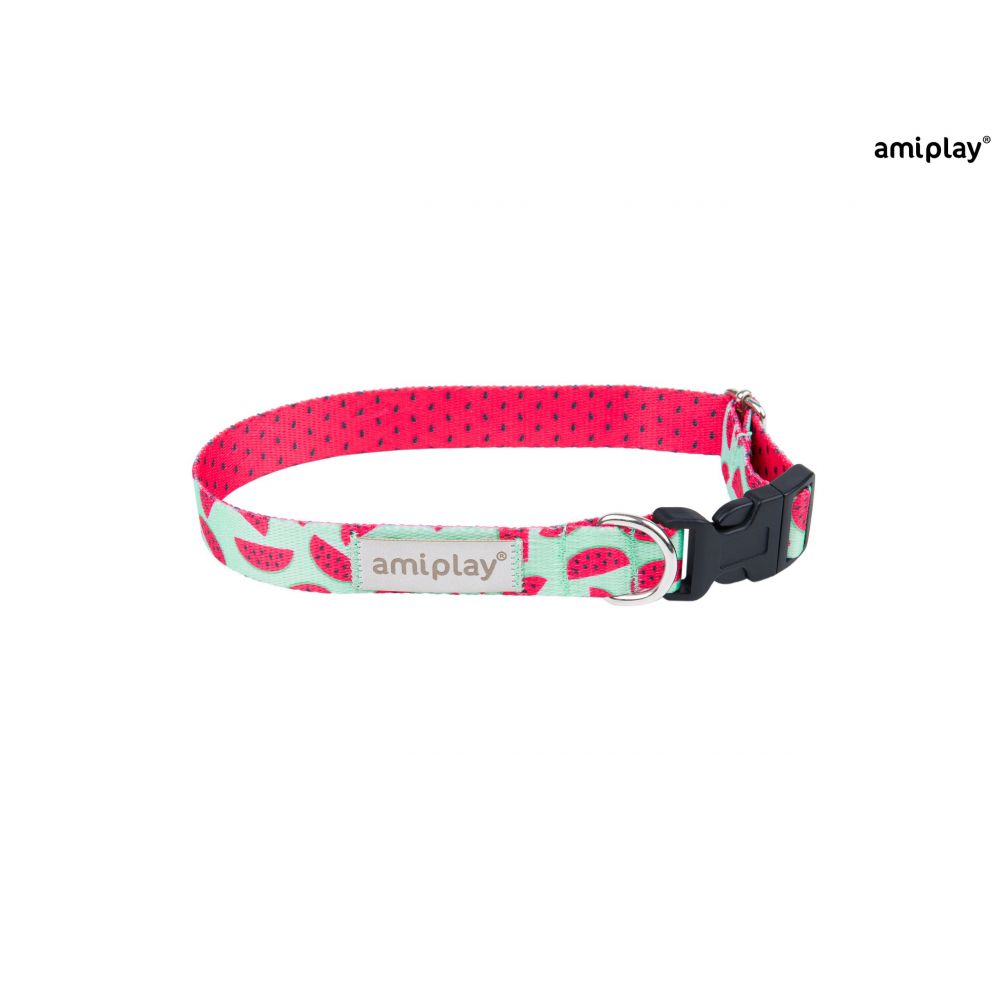 Amiplay Obroża Regulowana BeHappy Rozmiar L Watermelon