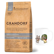 Pakiet Grandorf Rabbit & Sweet Potato Adult All Breeds Karma Dla Psów Dorosłych Wszystkich Ras 12 kg + Kubek z Twoim Pupilem GRATIS!