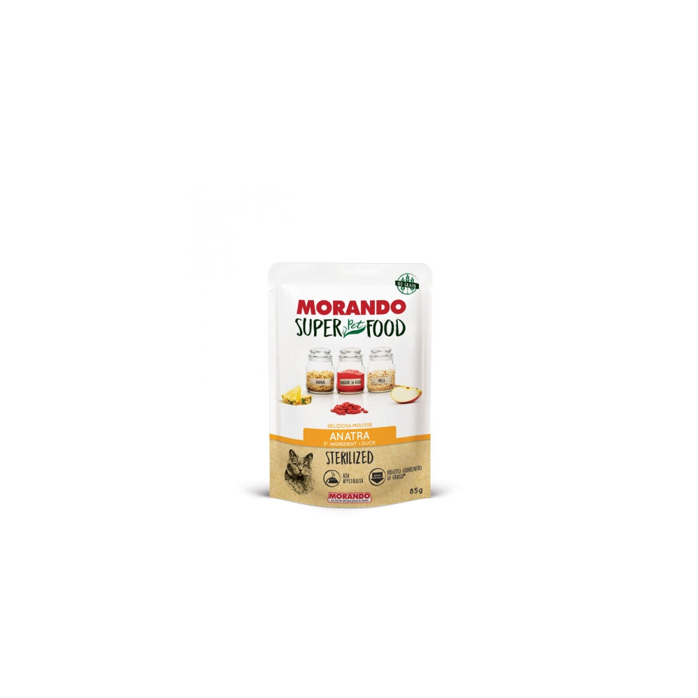 Morando Super Food Mokra Karma Dla Sterylizowanych Kotów Mus z Kaczki 85 g