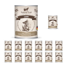 Natural Trail Land z Wołowiną, Jagnięciną i Wieprzowiną Bezzbożowa Karma Dla Psa 12 x 800 g + 2 gratis