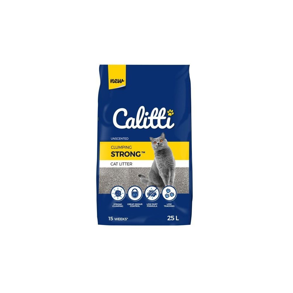 Calitti Strong Bezzapachowy Żwirek Bentonitowy Dla Kota 25 l