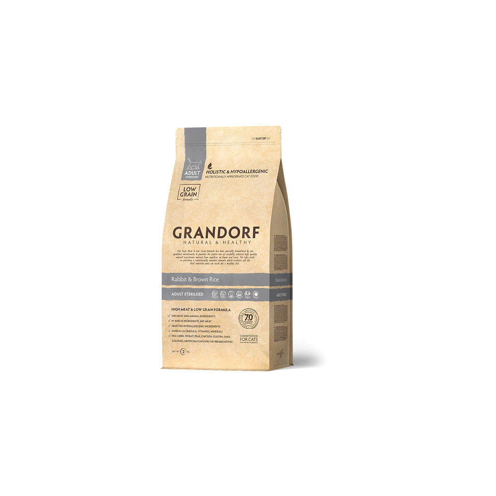 Grandorf Cat Rabbit & Brown Rice Karma Dla Kotów Sterylizowanych  2 kg