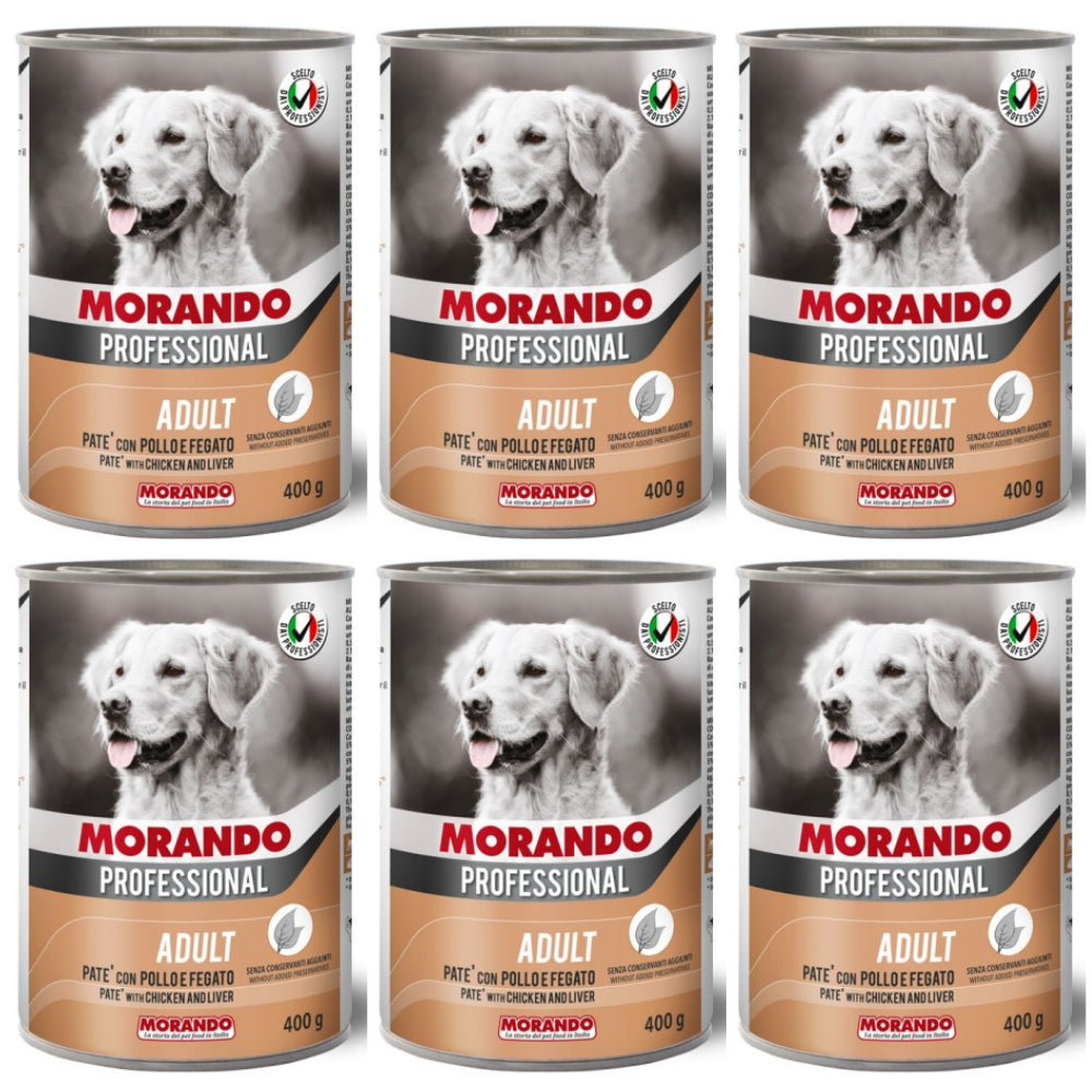 Pakiet Morando Pro Mokra Karma Dla Psa Pasztet Z Kurczakiem I Wątróbką 6 x 400 g