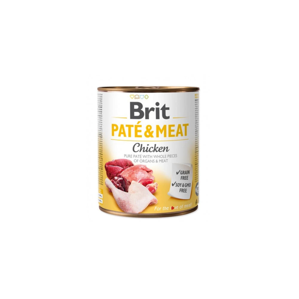 Brit Pate & Meat Chicken Kurczak Mokra Karma Dla Psa 800 g