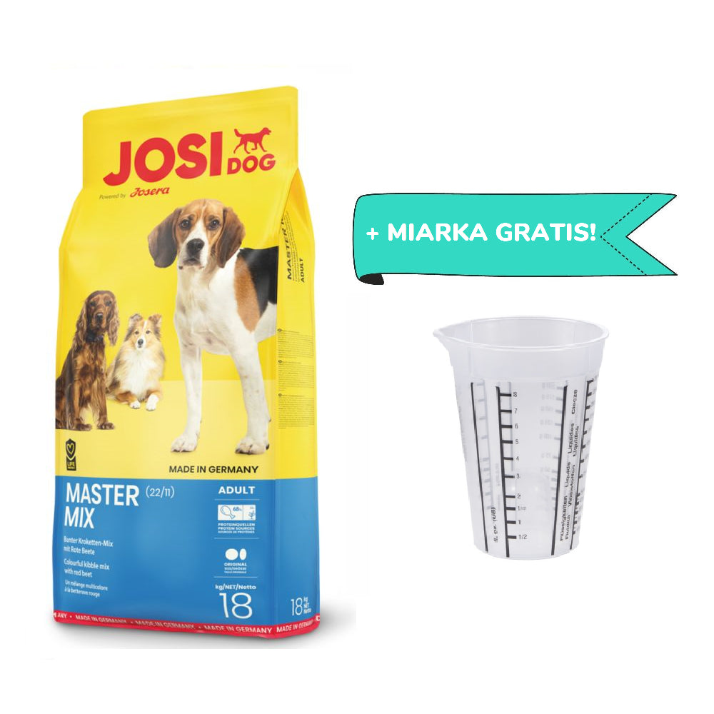 Pakiet Josera Josidog Master Mix Drób 18 kg + Miarka do Karmy GRATIS