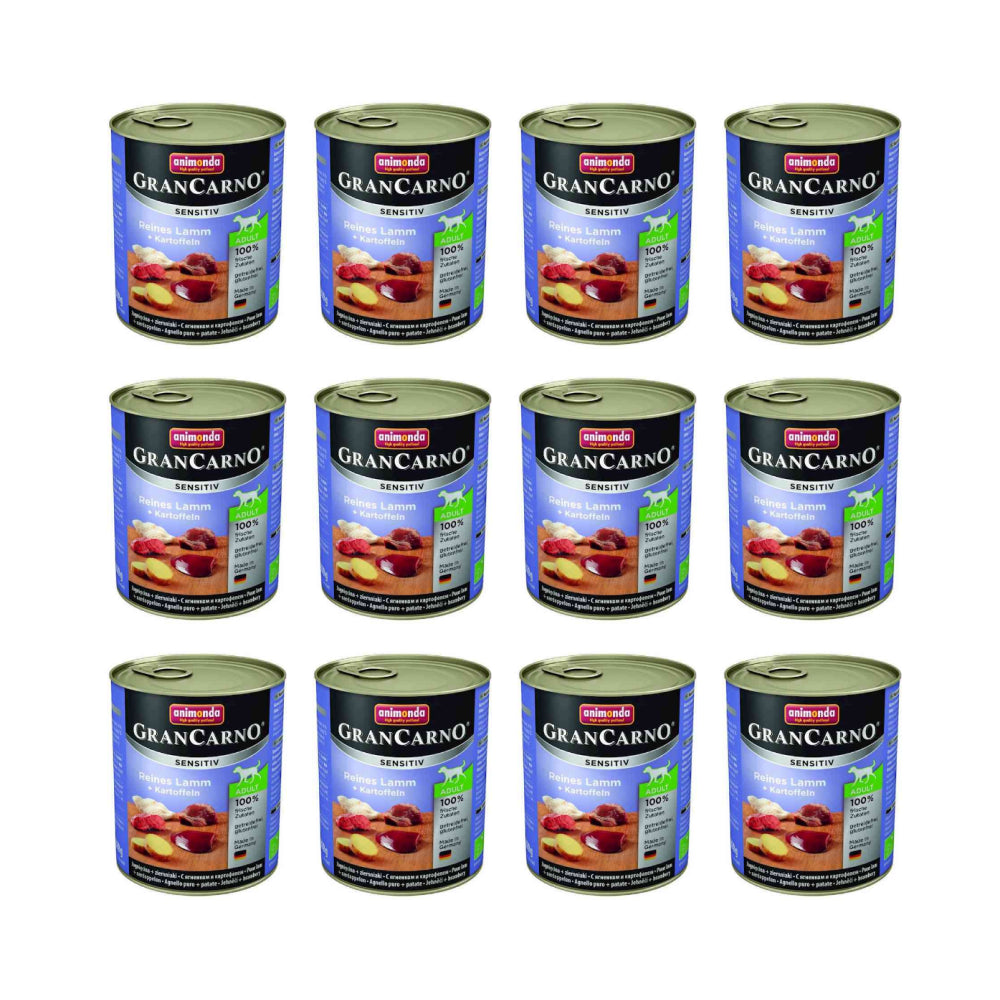 Pakiet Animomonda GranCarno Sensitiv Jagnięcina z Ziemniakami Psy Wrażliwe Adult 12 x 800 g
