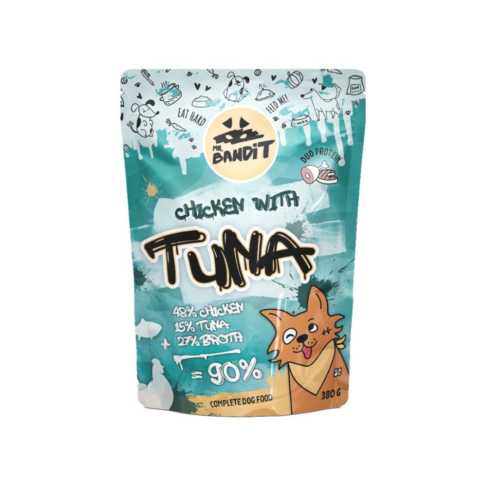 Mr. Bandit Chicken Tuna 380g duoproteinowa z kurczakiem i tuńćzykiem dla psów dorosłych
