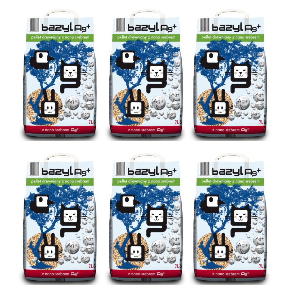 Pakiet Bazyl Ag + Pellet Drewniany 6 x 7 l