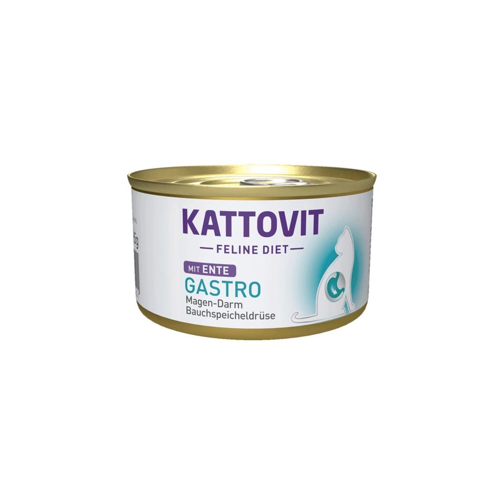 KATTOVIT Gastro kaczka 85g dla kotów cierpiących na schorzenia układu pokarmowego