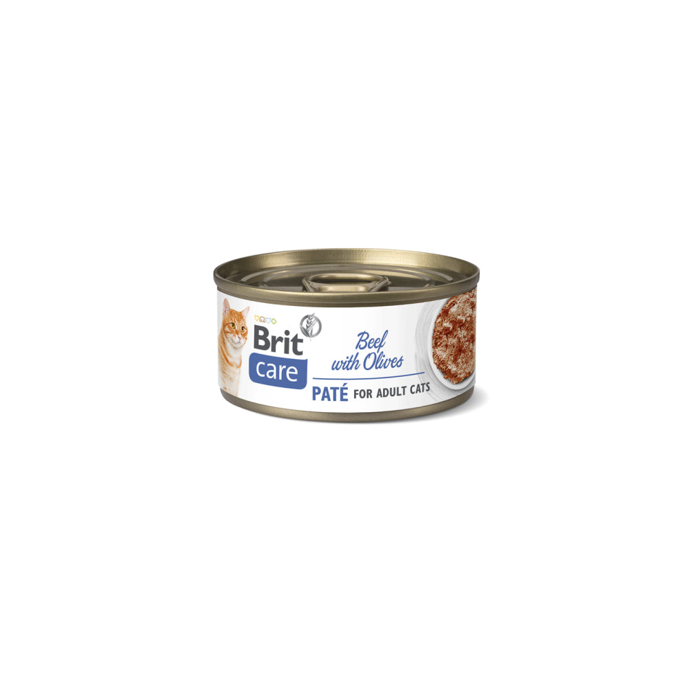 Brit Care Cat Beef Pate with Olives Wołowina I Oliwki Mokra Karma Dla Kotów 70 g