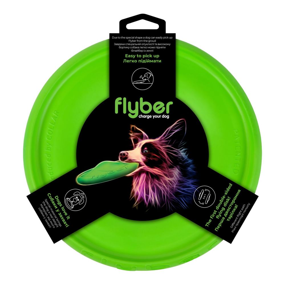 Collar Flyber Latający Dysk Dla Psa Jasnozielony 22 cm