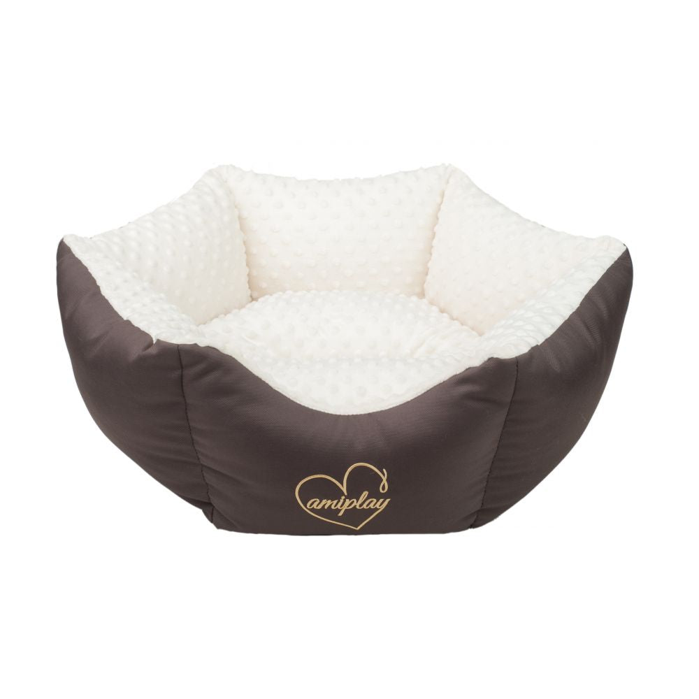 Amiplay Legowisko Korona Babydoll Dla Psa Rozmiar L Kremowo-Brązowe