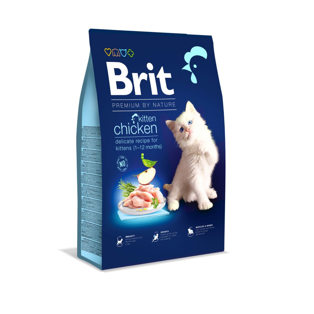 Brit Premium Cat Kitten Chicken Karma Dla Kociąt, Odpowiednia Również Dla Kotek W Okresie Ciąży Lub Laktacji 800 g