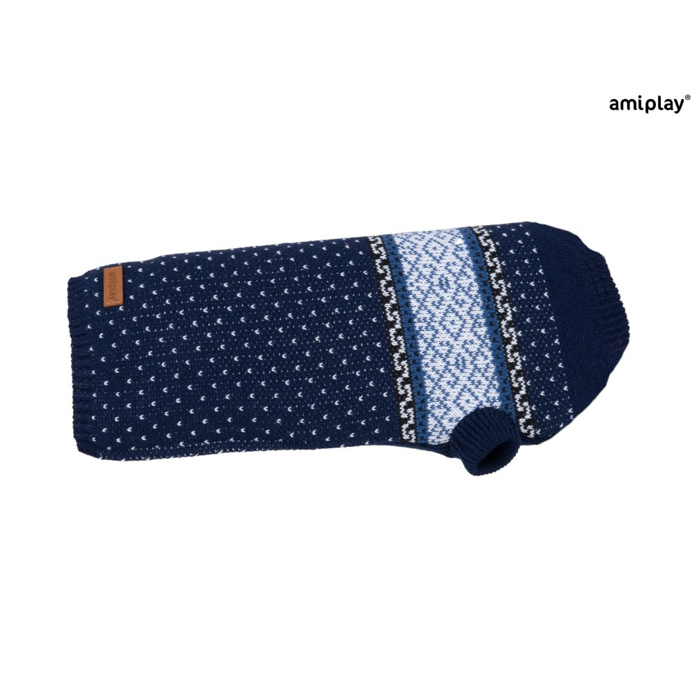 Amiplay Sweterek Dla Psa Bergen 19 cm Granatowy