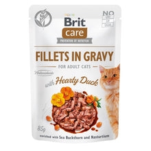 Brit Care Cat Fillets in Gravy Hearty Duck Fileciki z Kaczki w Sosie Mokra Karma Dla Kota  85 g