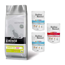 Pakiet LINCOLN CALISTA JUNIOR DOG 12KG +  3 saszetki Dolina Noteci Junior GRATIS!