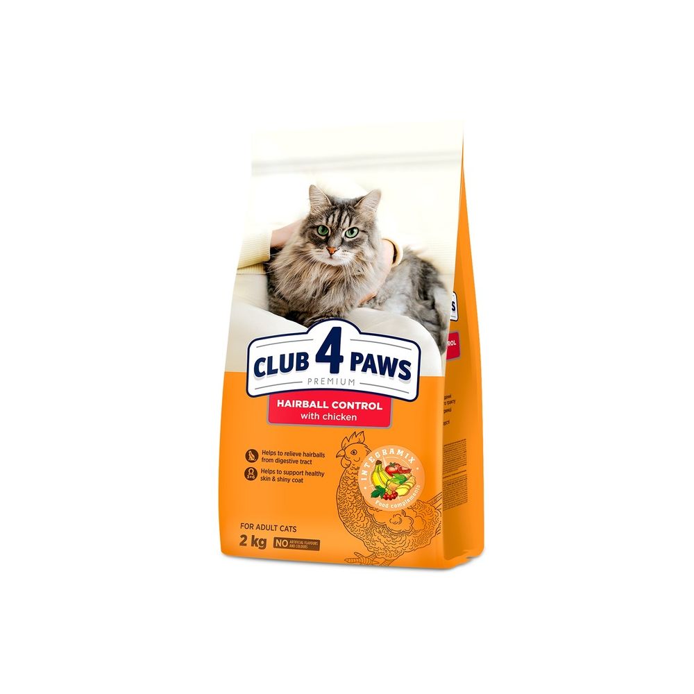 Club 4 Paws Hairball Control Sucha Karma Dla Dorosłych Kotów Usuwająca Kule Włosowe 2 kg