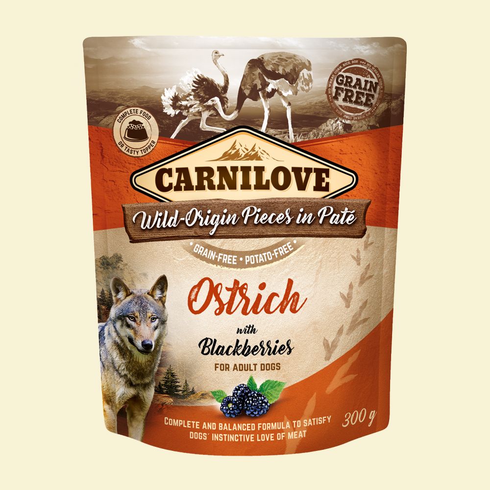 Brit Carnilove Ostrich & Blackberries Struś Jeżyny Karma Dla Psa 300 g
