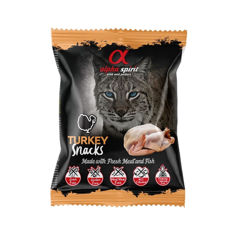 Alpha Spirit Przysmak w Kostce z Indykiem dla Kota 50 g