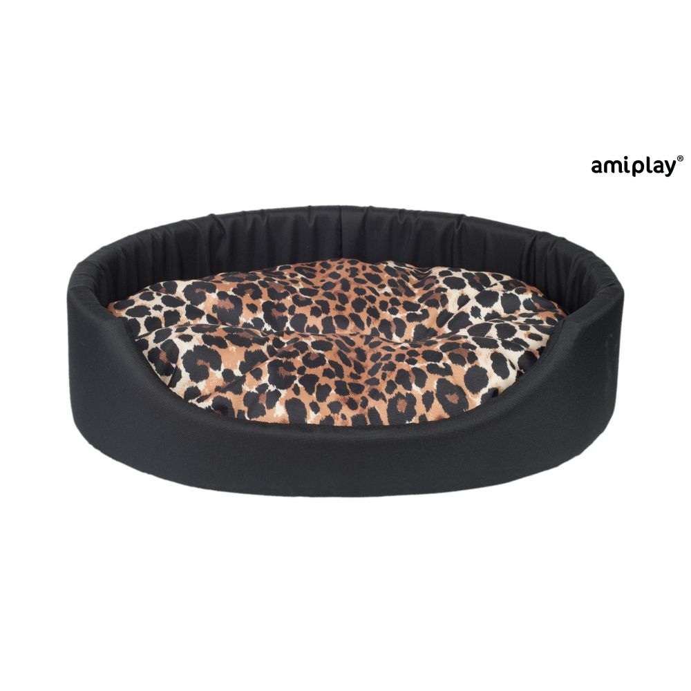 AmiPlay Legowisko Owalne Fun Czarne Rozmiar XS