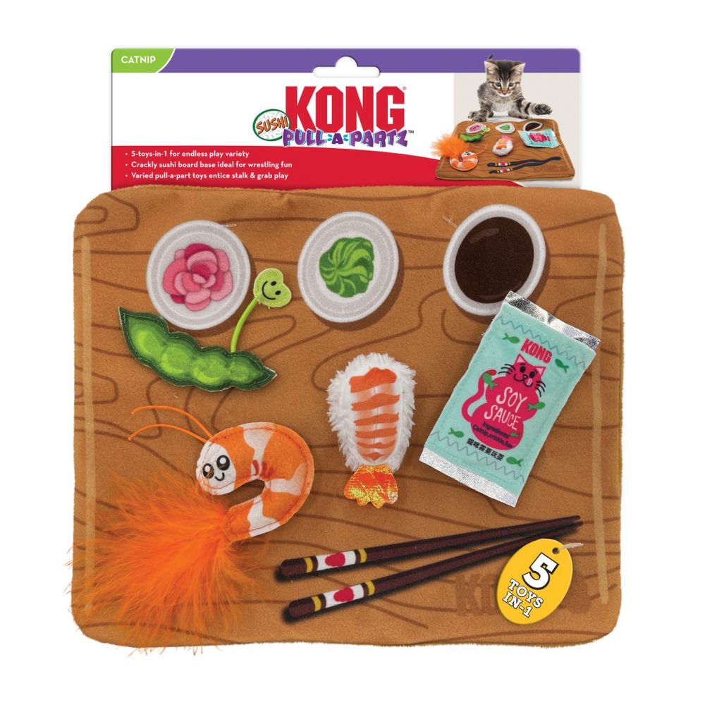 Kong Pull-A-Partz Sushi Zabawka Dla Kota 5w1