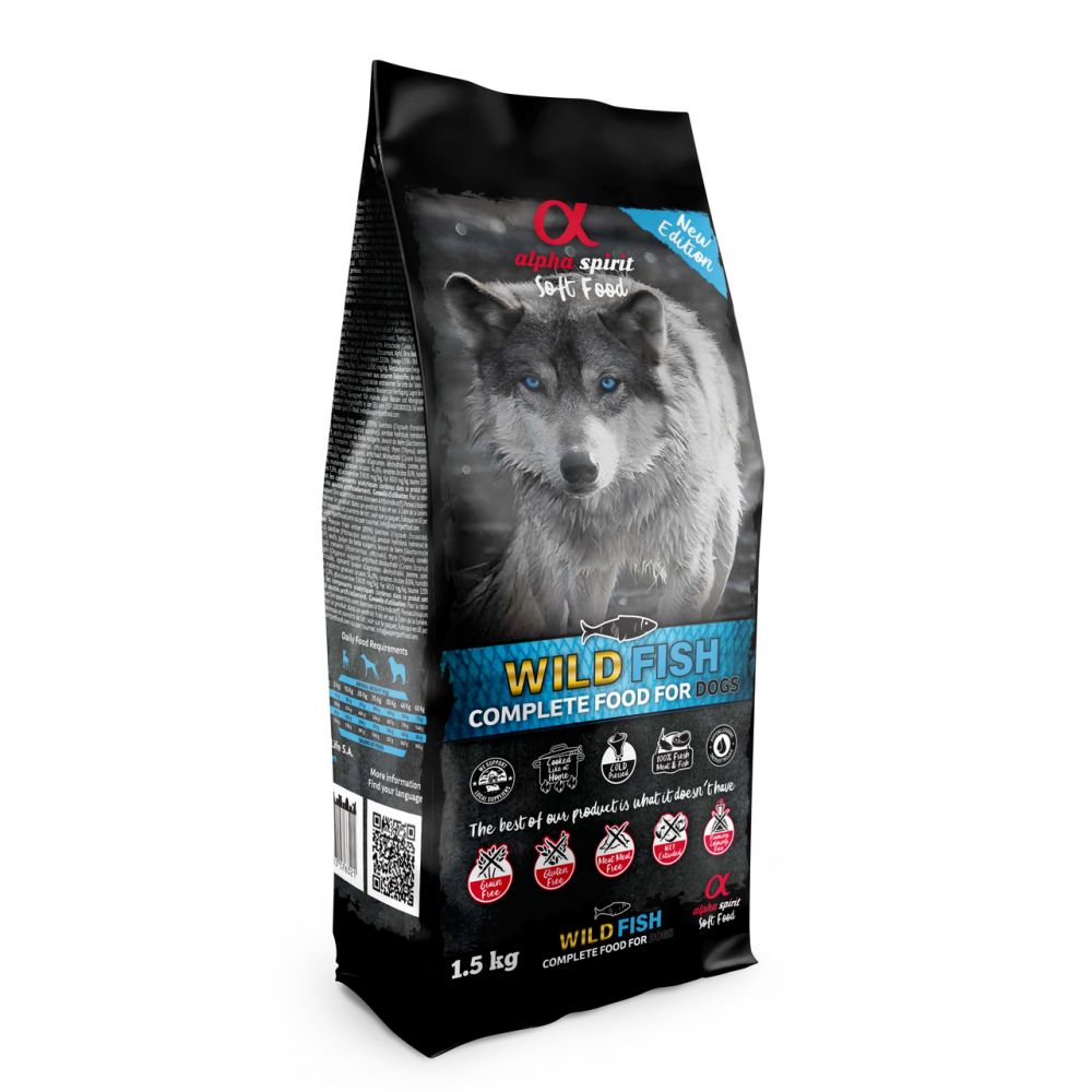 Alpha Spirit Wild Fish Pełnoporcjowa Sucha Miękka Karma Dla Psów 1,5 kg