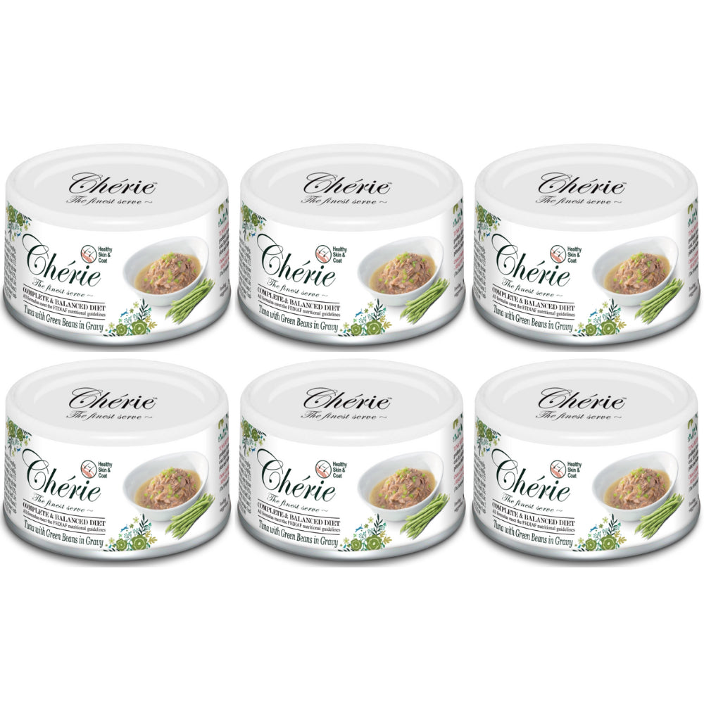 Pakiet Pettric Cherie Karma Dla Kota Tuńczyk z Zieloną Fasolą w Sosie 6 x 80 g