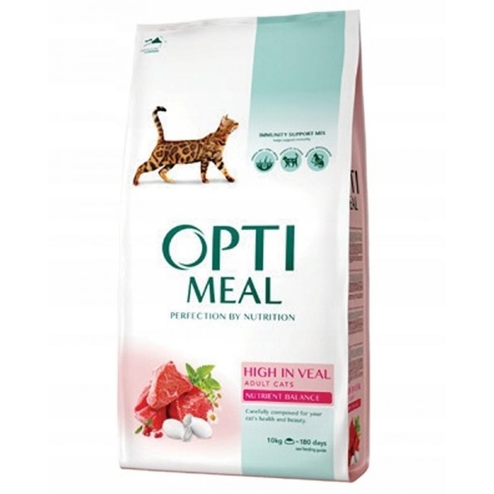 Optimeal Dla Kotów Sucha Karma z Cielęciną 10 kg