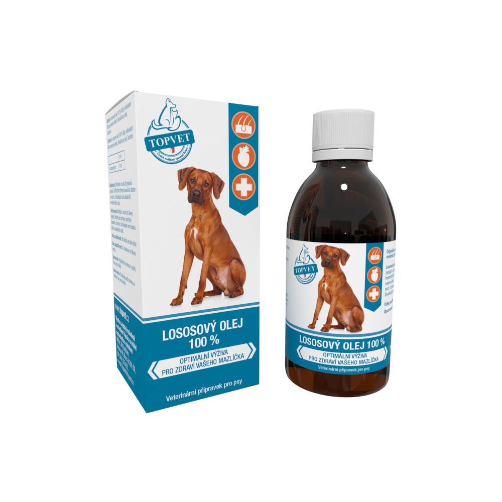 Topvet Olej Łososiowy 100% Dla Psów 200 ml