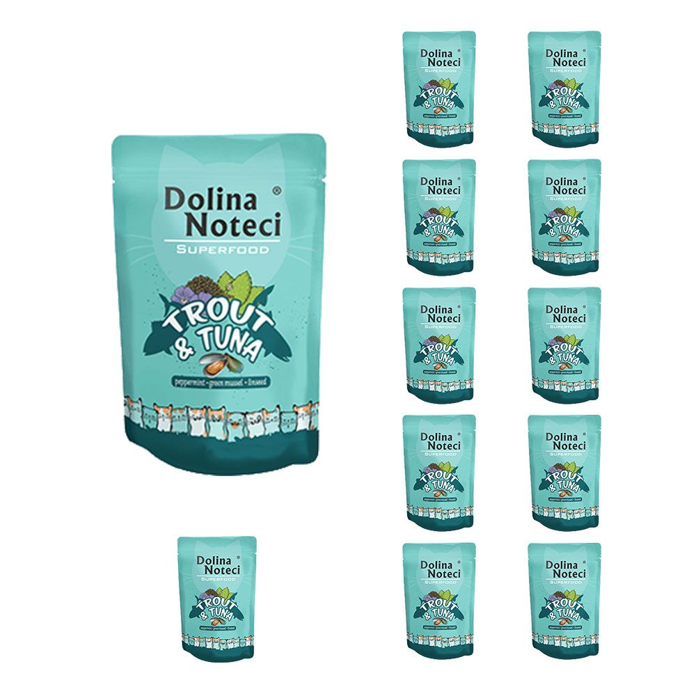 Pakiet Dolina Noteci Superfood Cat z Pstrągiem i Tuńczykiem 12 x 85 g