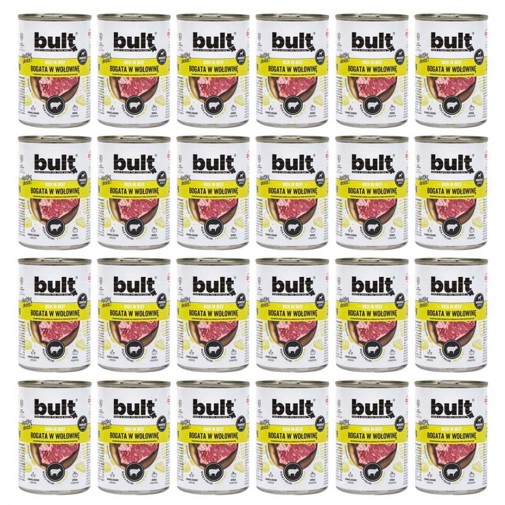 Pakiet Bult Karma Mokra Dla Dorosłych Psów Bogata w Wołowinę 24 x 400 g