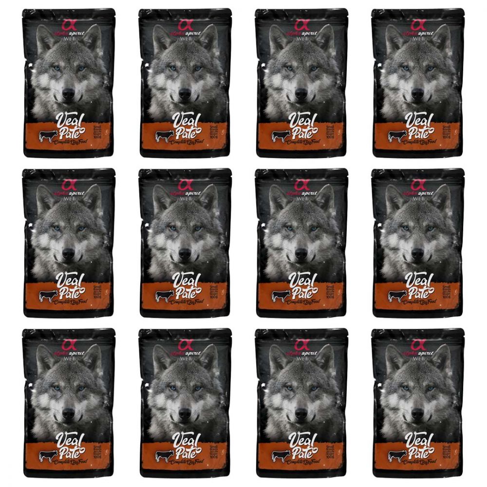 Pakiet Alpha Spirit Pasztet Z Cielęciny Dla Psa 12 x 100 g