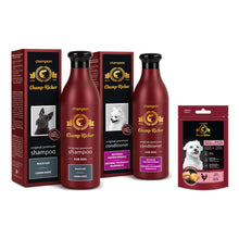 Pakiet Champ - Richer Szampon dla Psów o Czarnej Sierści i Odżywka Proteinowa Regeneracja 2 x 250 ml + Smakołyk Champ - Richer GRATIS!