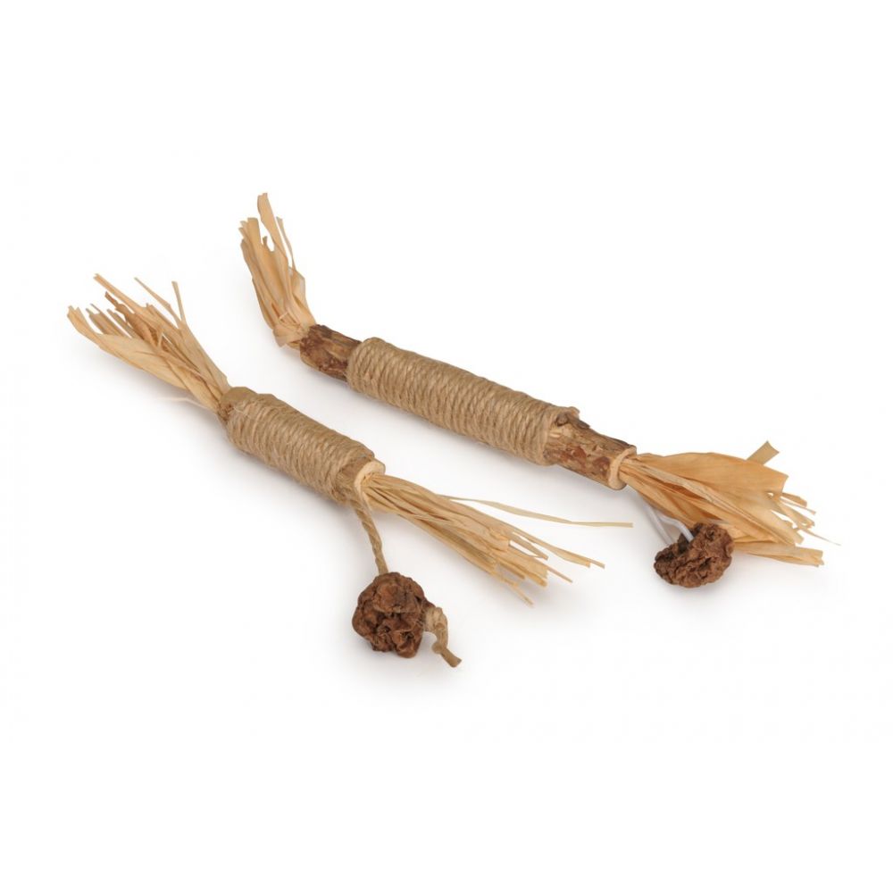 Camon Cat Toy Kij Matatabi z Liną z Juty i Słomy 1 sztuka