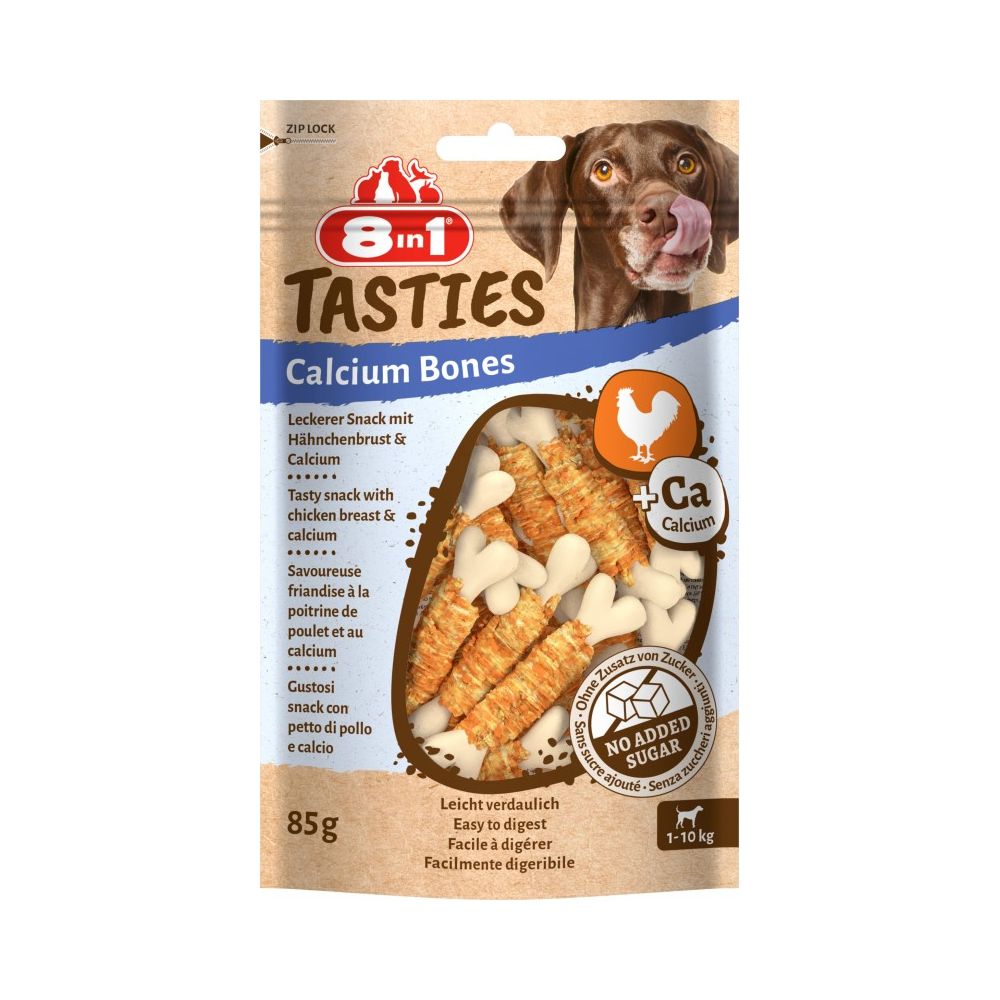 8in1 Przysmak Tasties Calcium Bones Przysmak Dla Psa 85 g