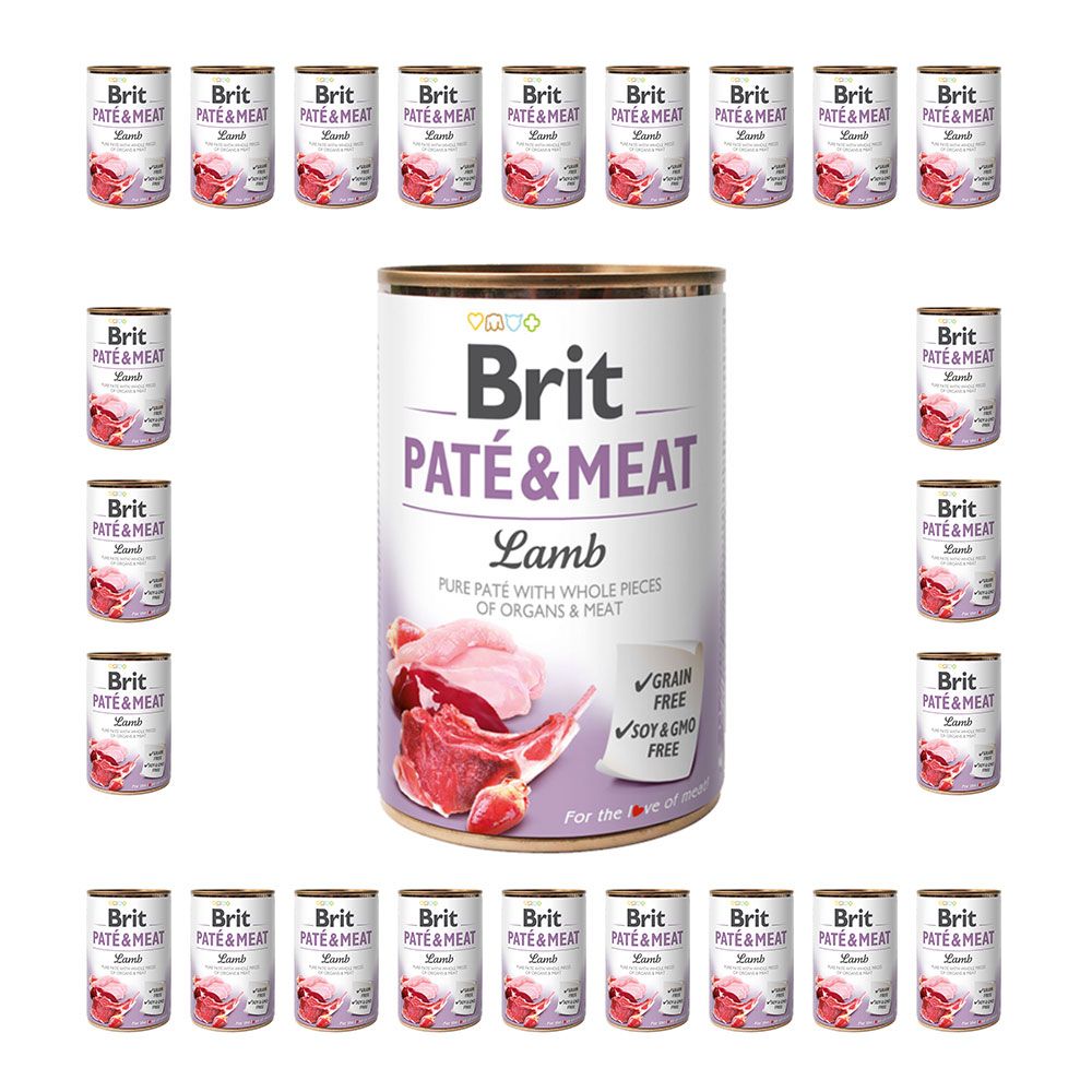 Pakiet Brit Pate & Meat Lamb Jagnięcina Mokra Karma Dla Psa 24 x 400 g