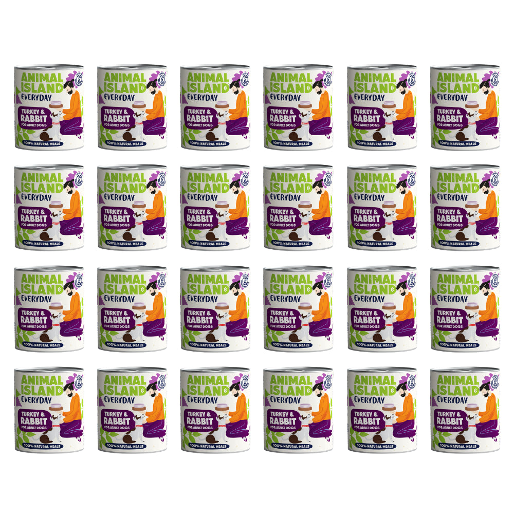 Pakiet Animal Island Mokra Karma Everyday Dla Psa Indyk z Królikiem 24x800 g
