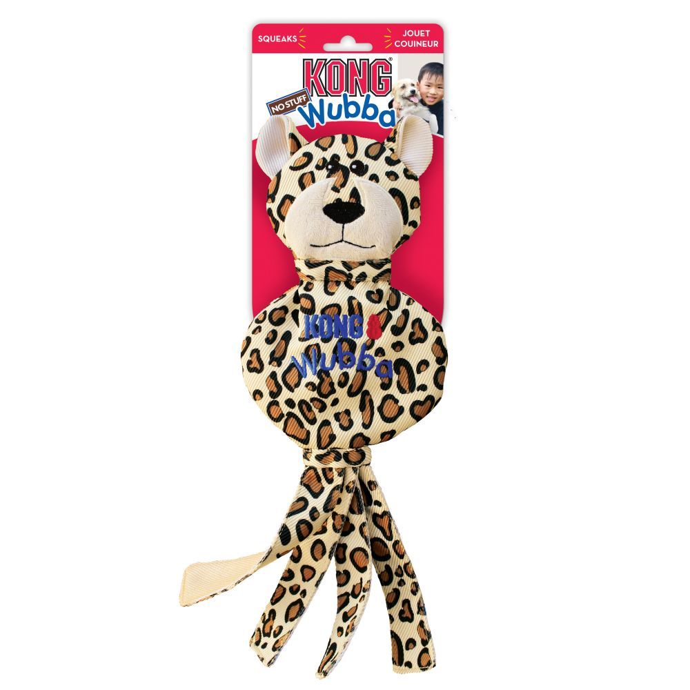 Kong Wubba No Stuff Cheetah Szarpak Dla Psa Z Piszczałką Rozmiar L