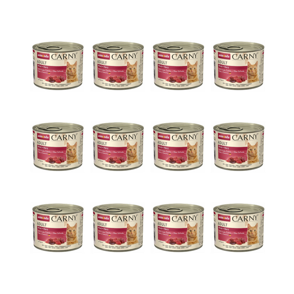 Pakiet Animonda Carny Wołowina z Sercami 12 x 200 g