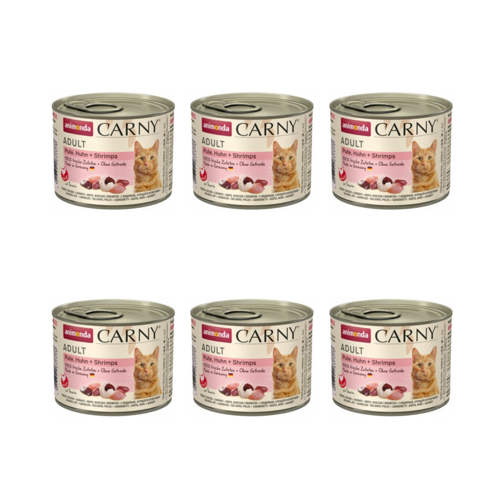 Pakiet Animonda Carny Indyk, Kurczak, Krewetki 6 x 200 g