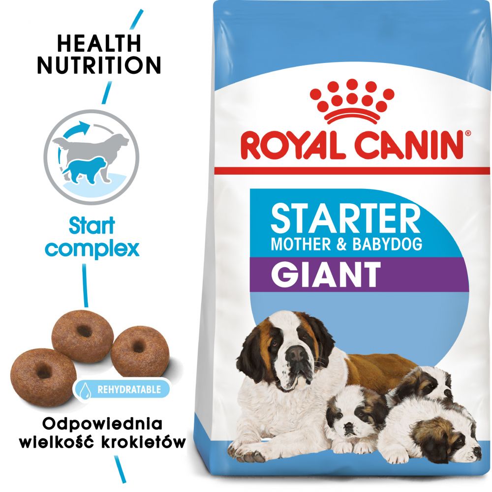 ROYAL CANIN Giant Starter Mother & Babydog Karma Sucha Dla Suk W Ciąży I Laktacji Oraz Szczeniąt Od 4 Do 8 Tygodnia Życia Ras Olbrzymich 15 kg