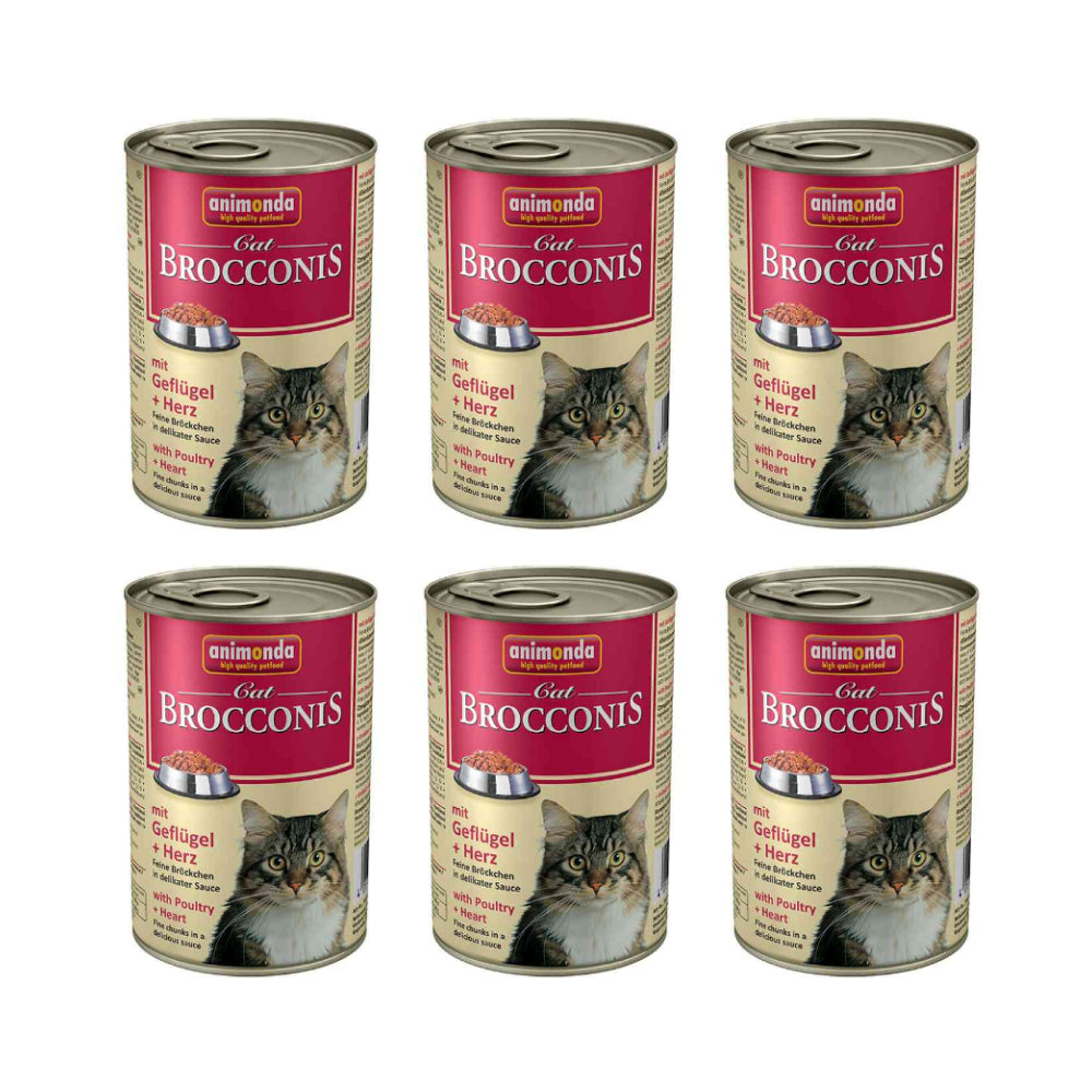 Pakiet Animonda Brocconis Drób z Sercami 6 x 400 g