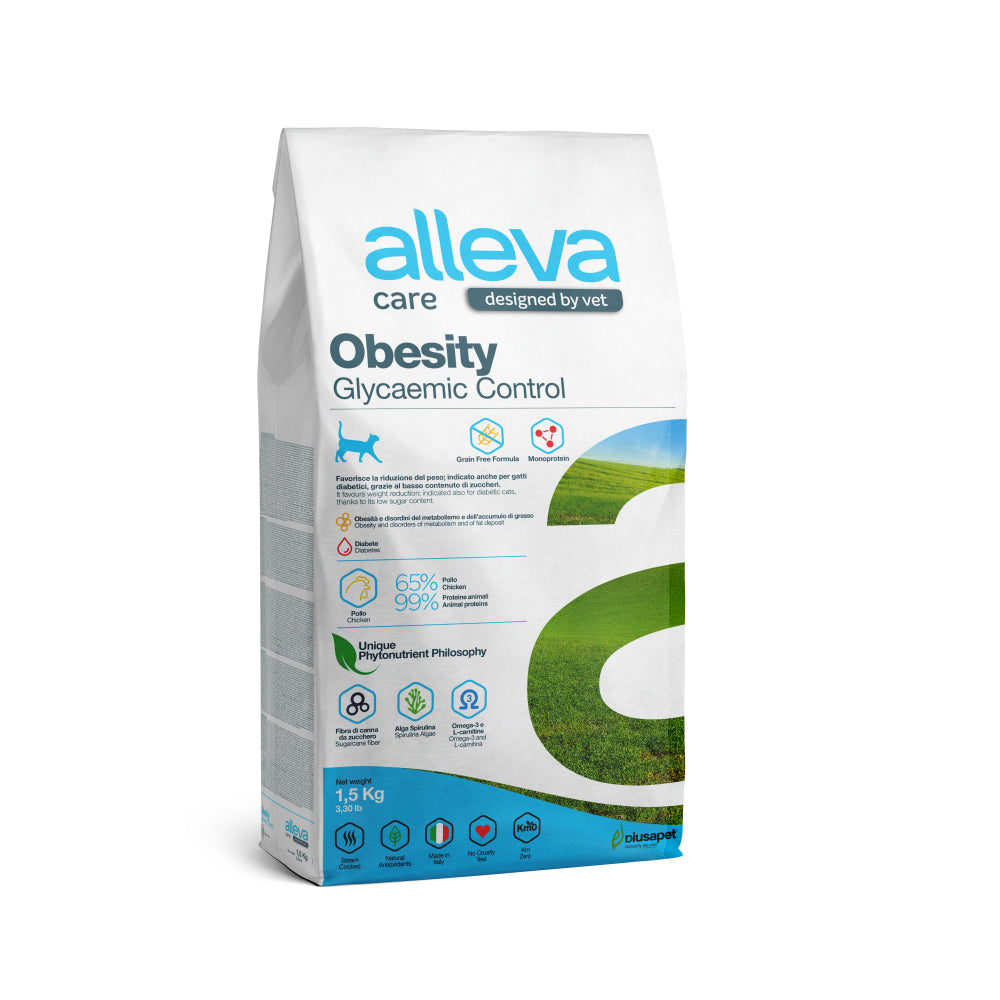Alleva Care Obesity Glycaemic Control Sucha Karma Dla Dorosłych Kotów Na Redukcje Nadwagi 1,5 kg