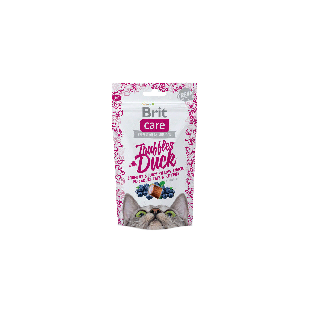 Brit Care Cat Snack Truffles Duck Kaczka Z Borówką Przysmak Dla Kotów Oraz Kociąt 50 g
