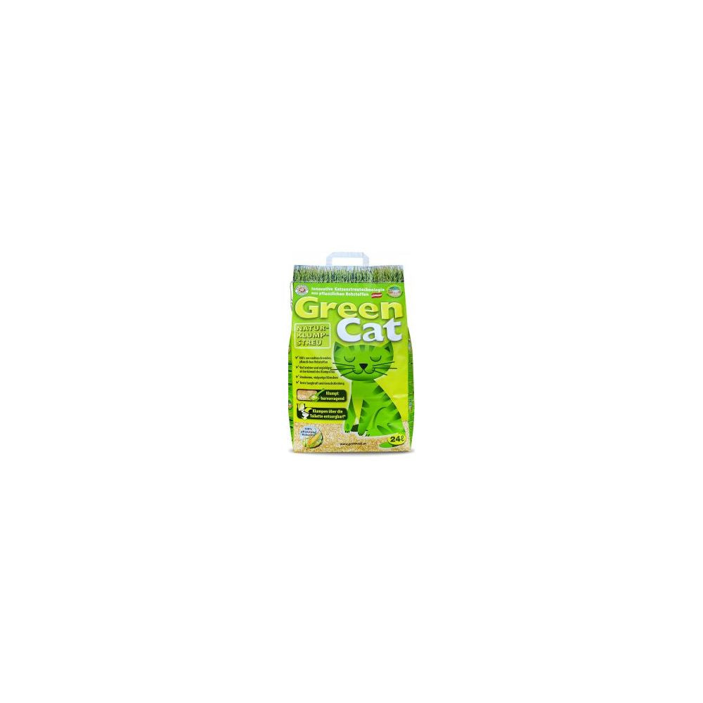 GREEN CAT Naturalny zbożowy żwirek zbrylający dla kotów 24 litry