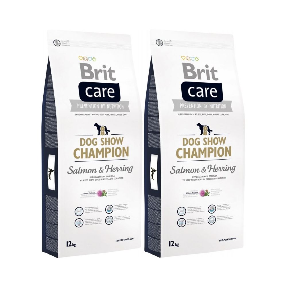Pakiet Brit Care Dog Show Champion Salmon & Herring Łosoś Śledź Karma Dla Psa 2 x 12 kg