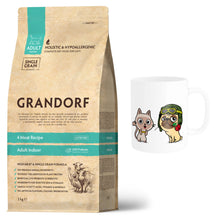 Pakiet Grandorf 4 Meat Adult Indoor Karma Dla Dorosłych Kotów 2 kg + Kubek z Twoim Pupilem GRATIS!