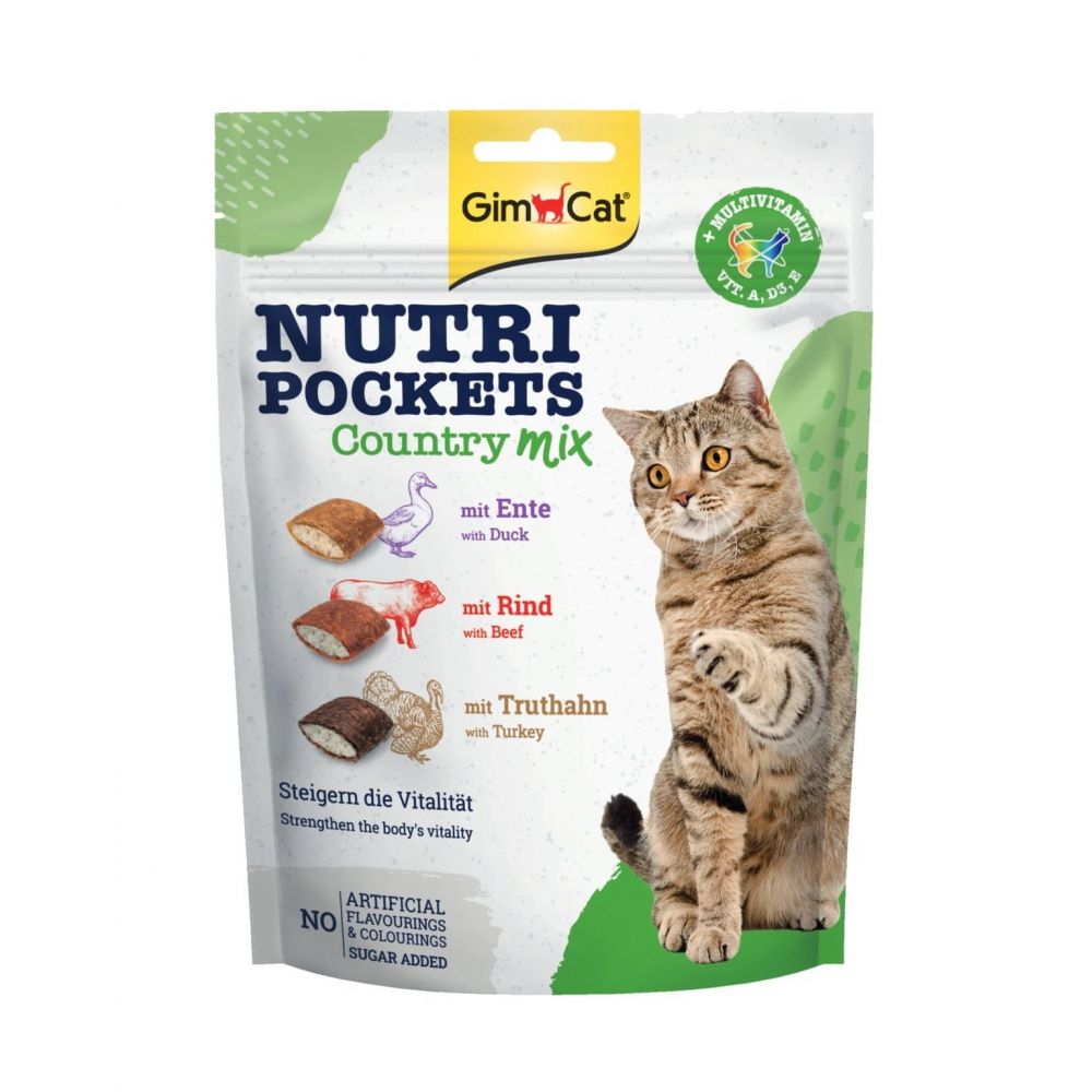 GIMCAT Nutri Pockets Country Mix 150g przysmaki z tauryną