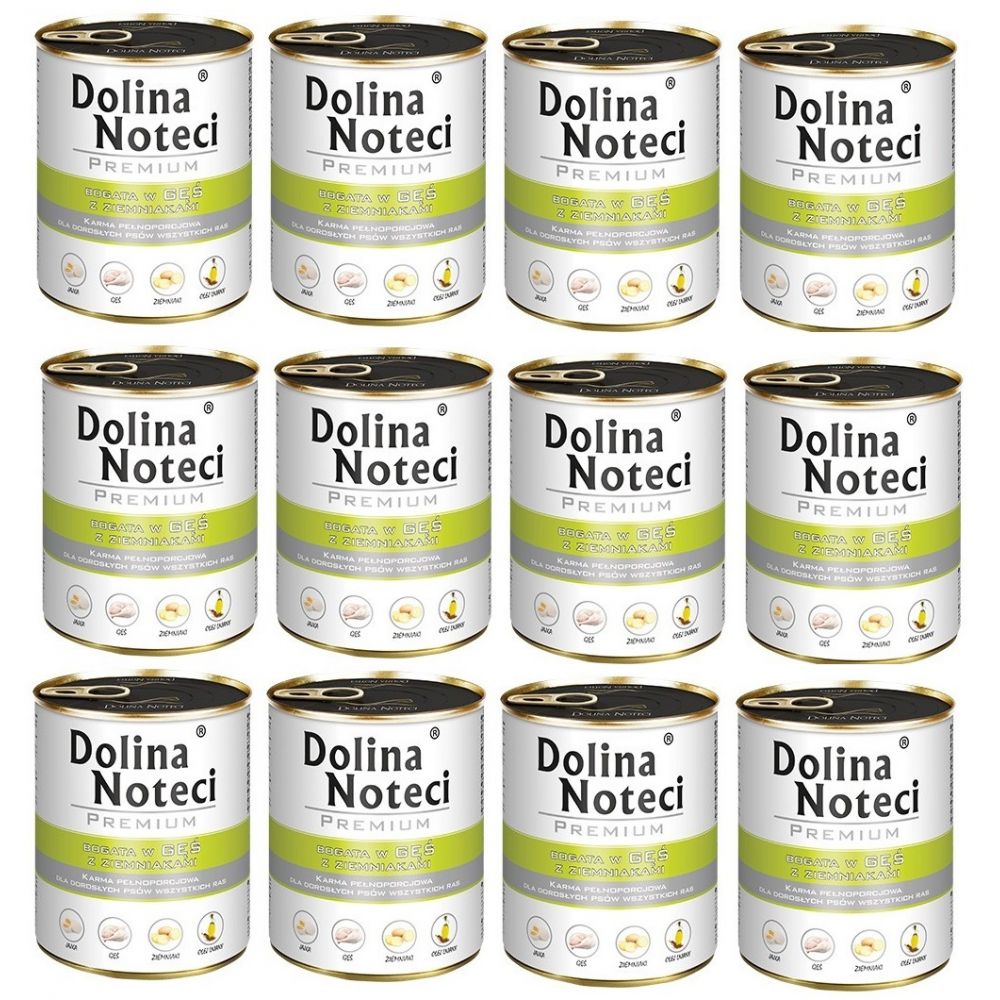 Pakiet Dolina Noteci Premium Bogata w Gęś z Ziemniakami 12 x 400 g