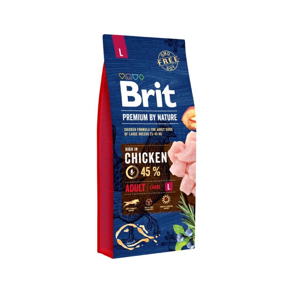 Brit Premium By Nature Chicken  Adult Karma Dla Dorosłych Psów  Dużych Ras L  15 kg